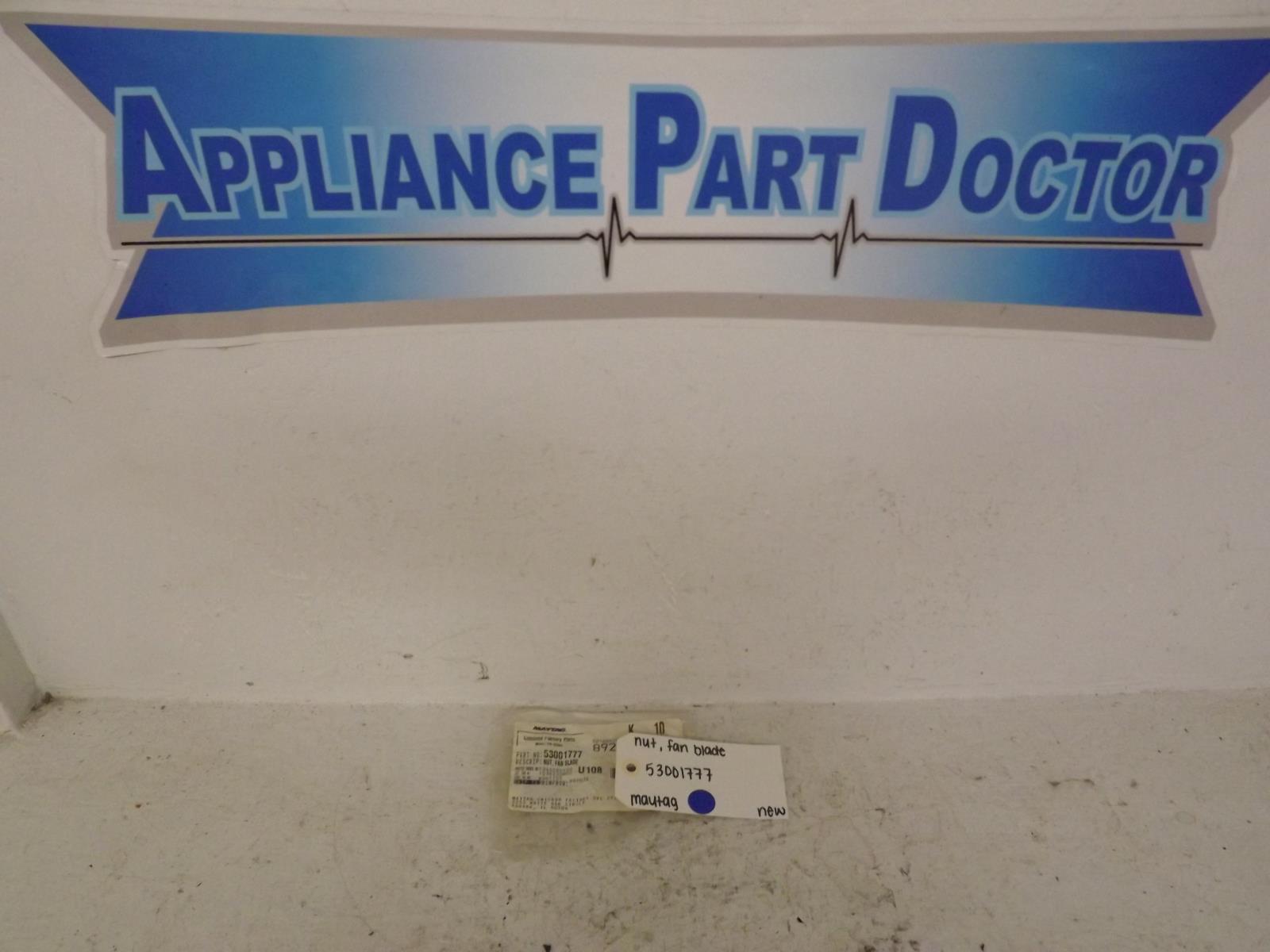 Maytag Refrigerator 53001777 Nut, Fan Blade New Maytag Refrigerator 53001777 Nut, Fan Blade New